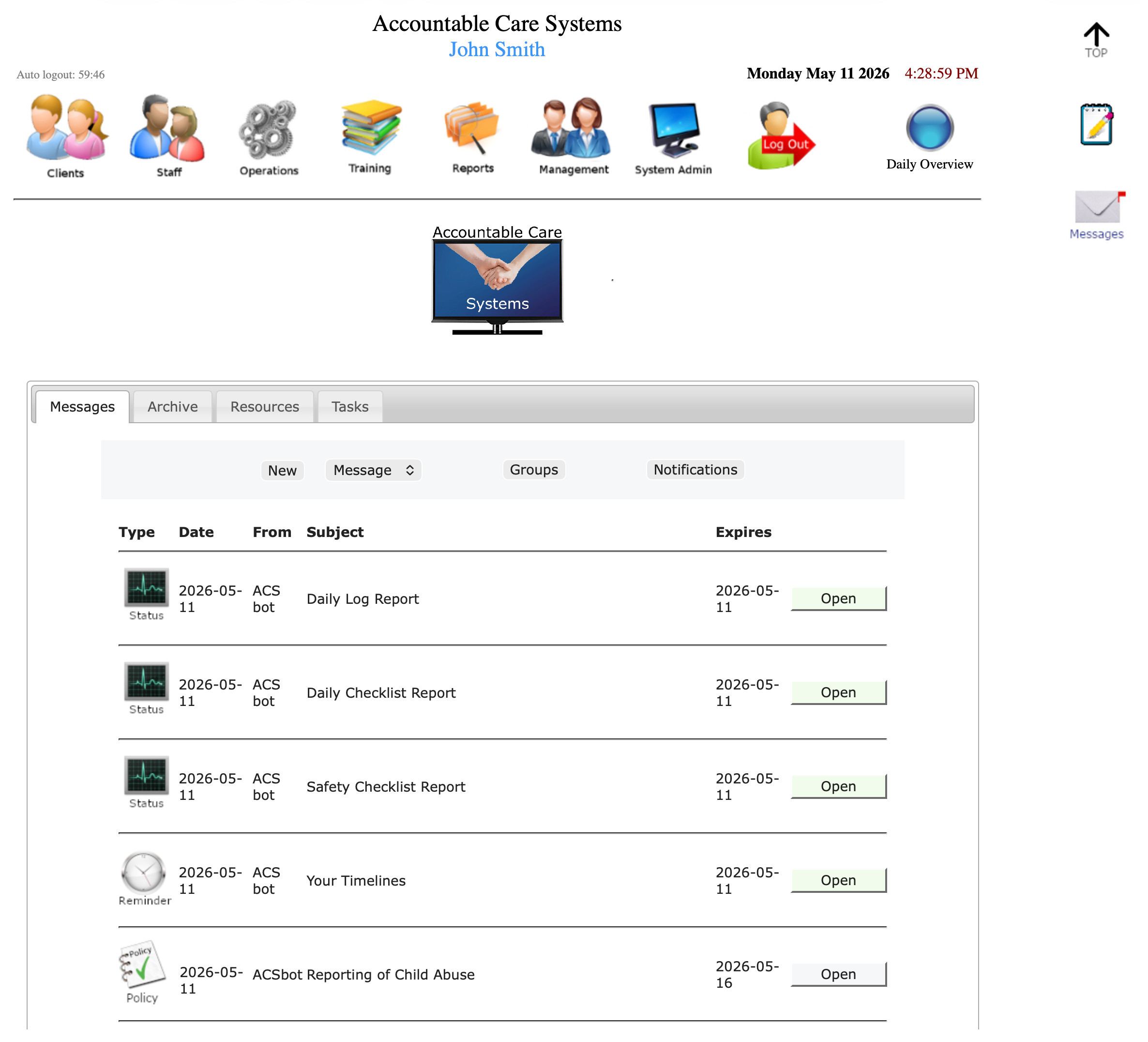 Accountable Care web interface